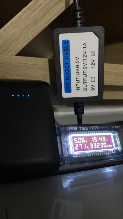 WiFi Роутер через Power Bank USB DC UPS. 5v на 9v, 12v 2.5A