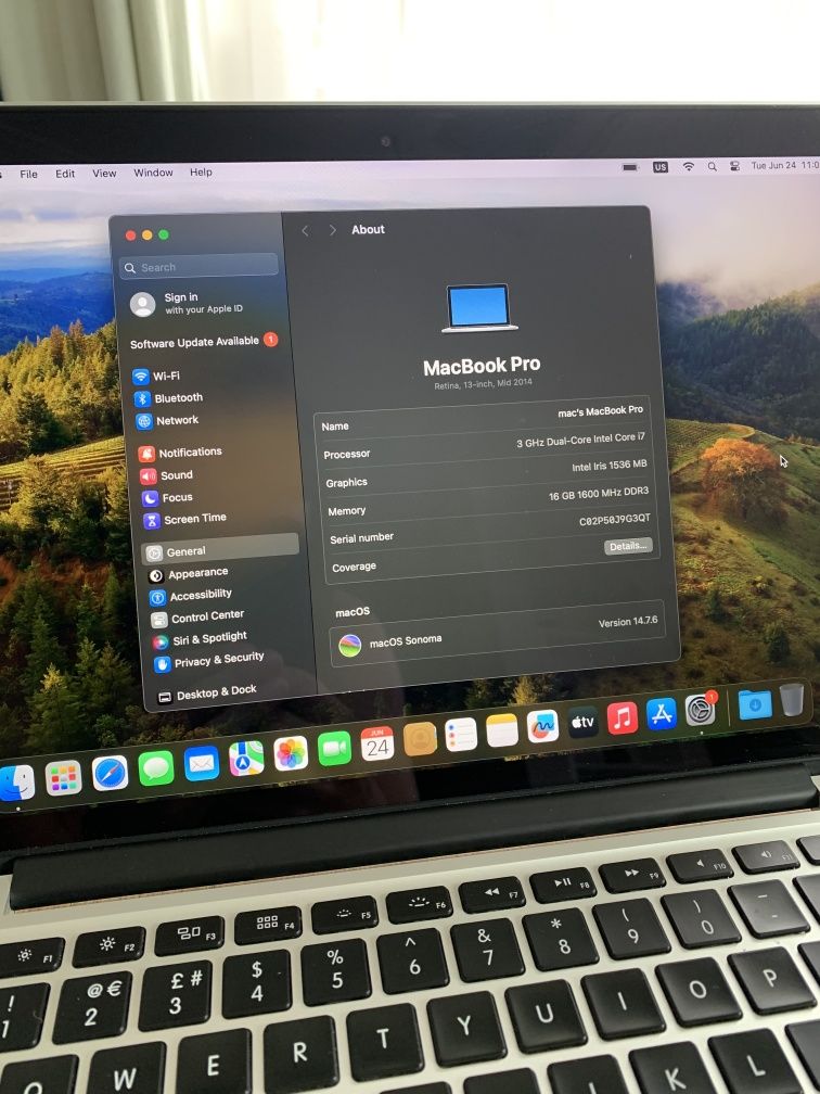 MacBook Pro 13 Retina i7 16GB 1TB