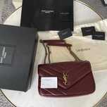 Mala Saint Laurent Loulou Medium Rouge Cabernet