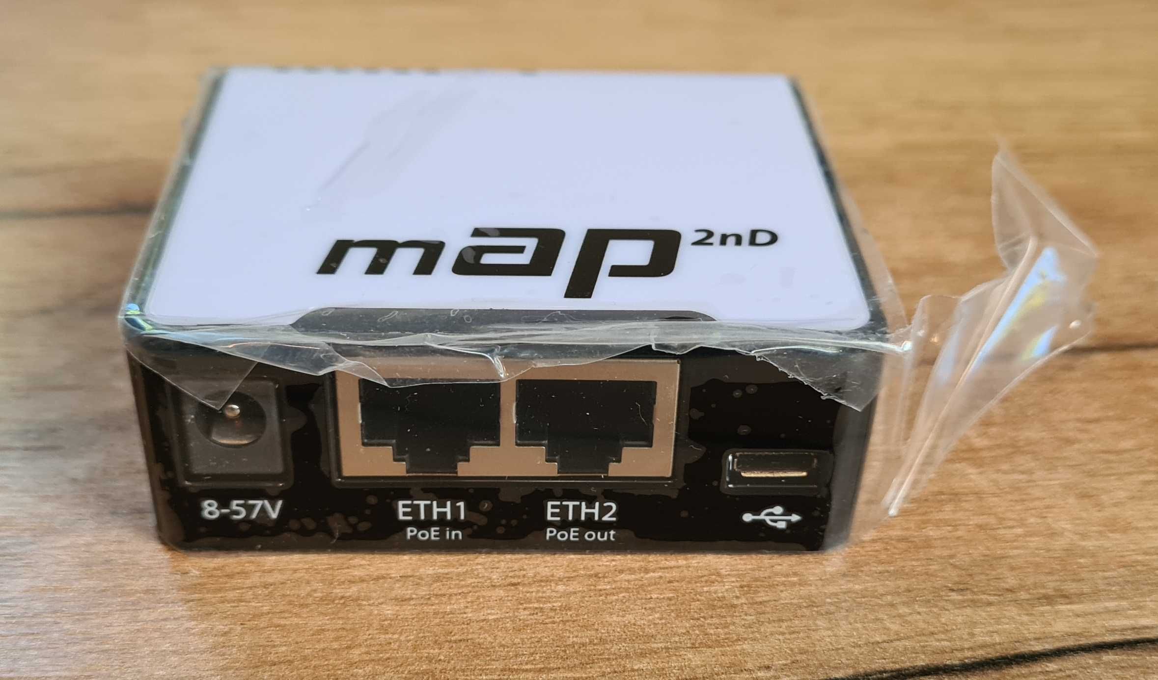 MikroTik mAP 2nD Wi-Fi 2.4GHz роутер RBmAP2nD, PoE in/out, новий BOX