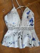 Top forido branco e azul