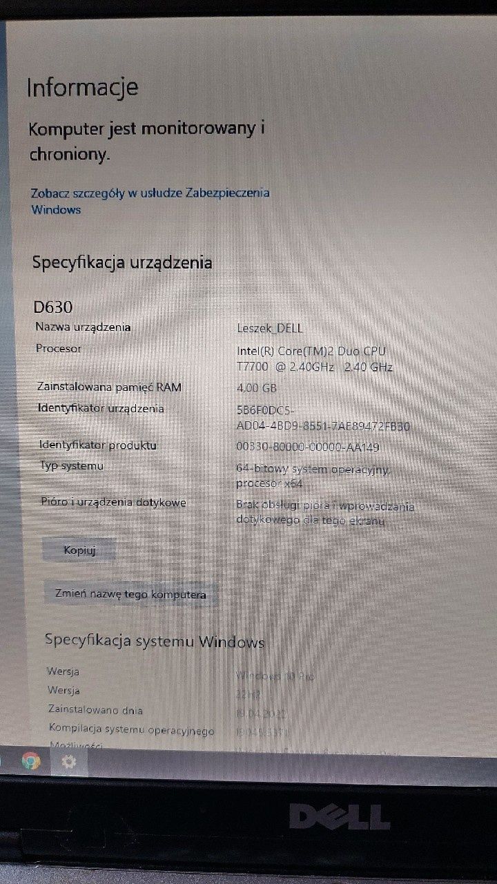 Laptop Dell D630 bardzo dobry