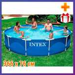 Круглый семейный каркасный бассейн Intex 28210 (366 х 76 см)