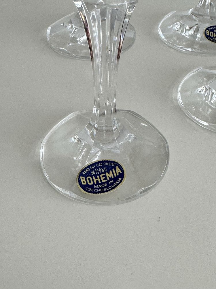 Kieliszki kryształowe Bohemia – zestaw 4 sztuk