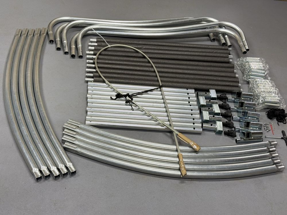 B&M Bardzo duża trampolina ogrodowa 366cm x 265cm rozm. 3,66 m x 2,65m