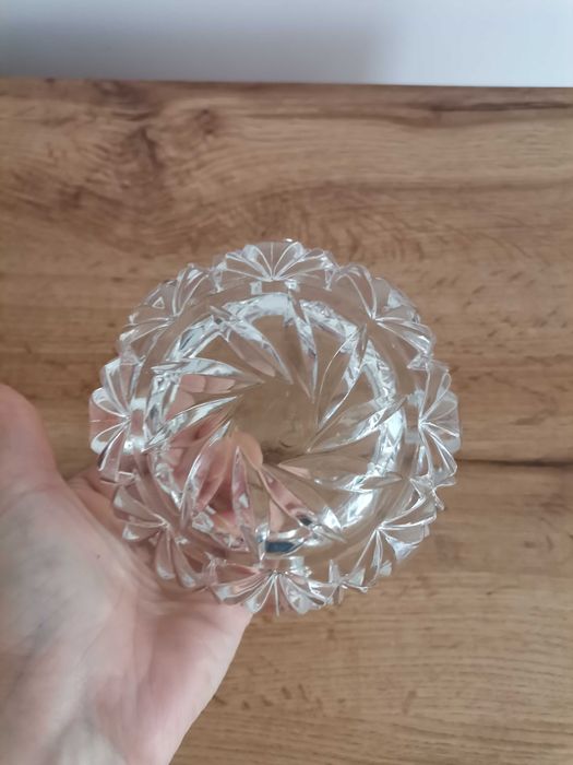 Kryształ z PRL popielniczka