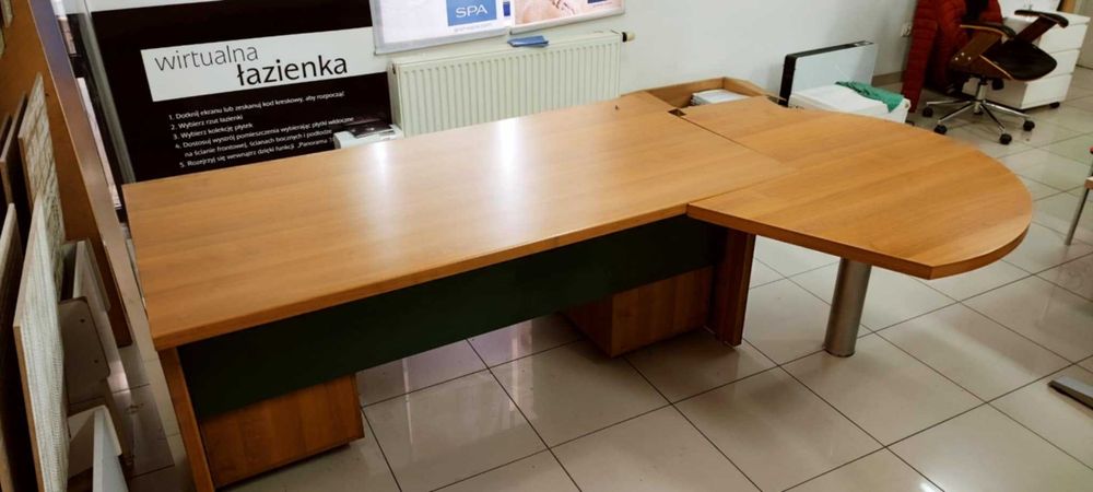 Biurko włoskie Upper + dostawka + dwa kontenery
