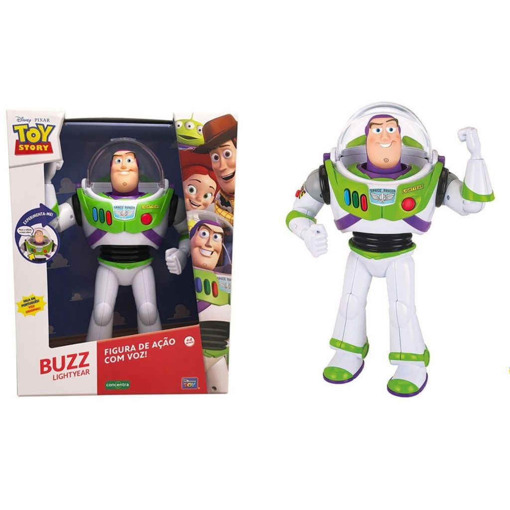 Figura Toy Story - Buzz Lightyear / Woody com voz ( Portugues )