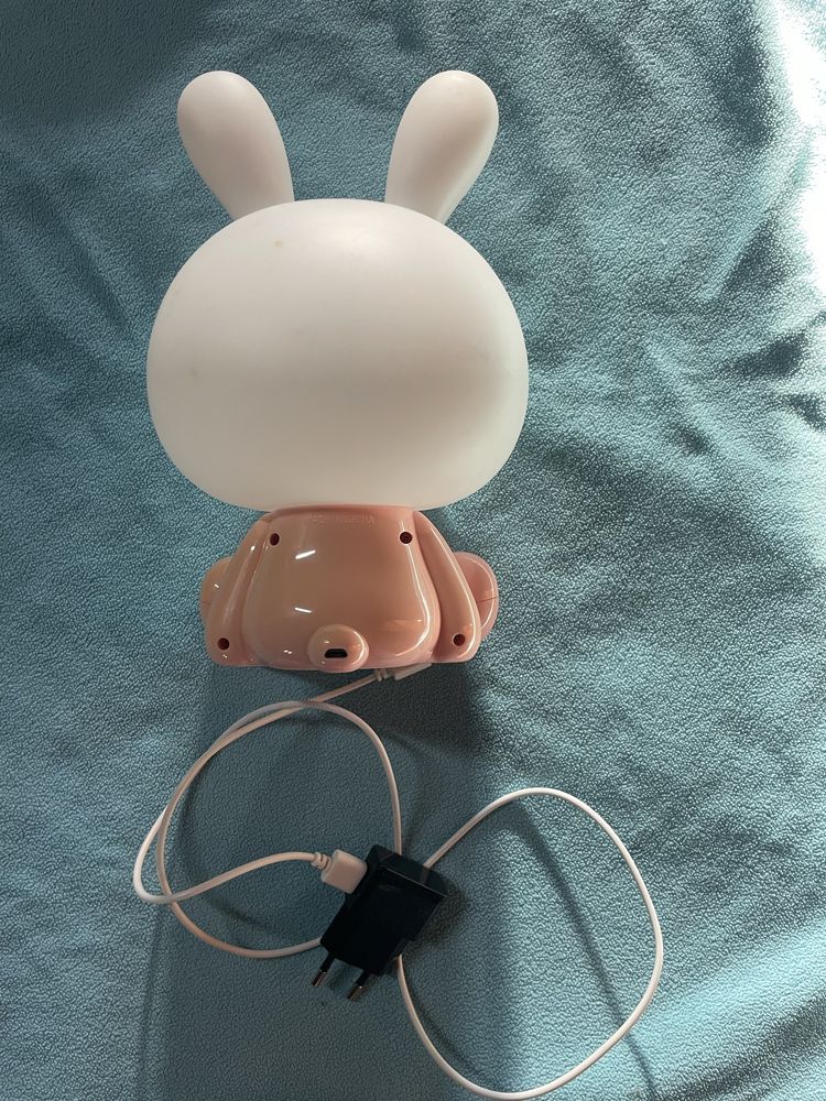 Piękna lampka nocna dziecięca LED uroczy królik okazja