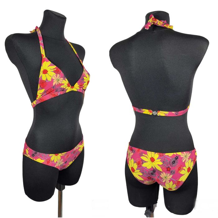 Nowy strój kostium kąpielowy bikini 34,XS komplet wzór kwiaty Kaffe