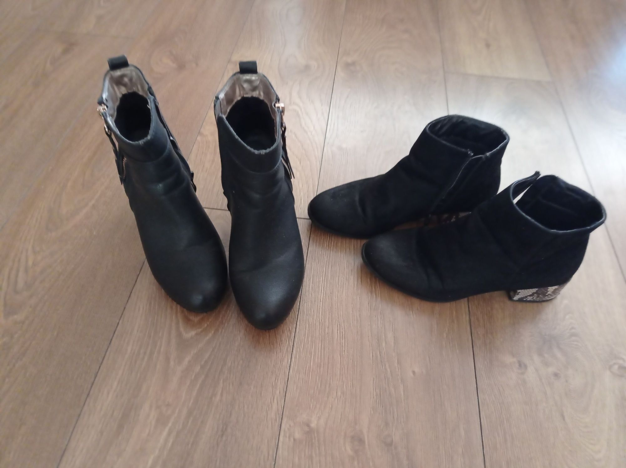 Buty 36/37 na obcasie botki