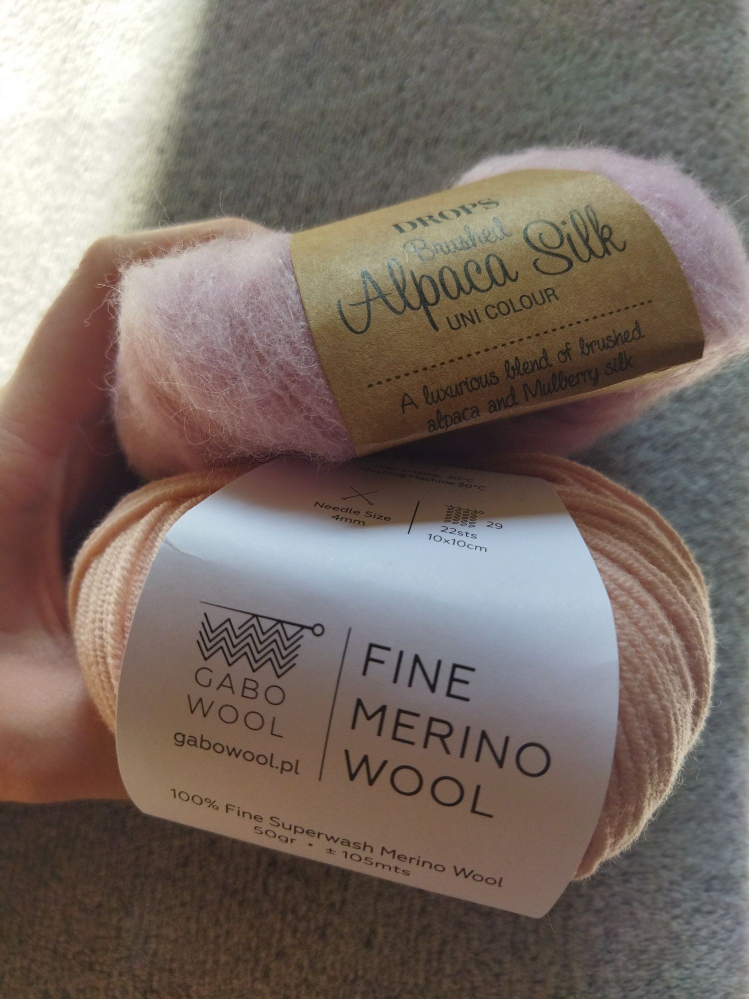 Czapka handmade merino + alpaka + jedwab