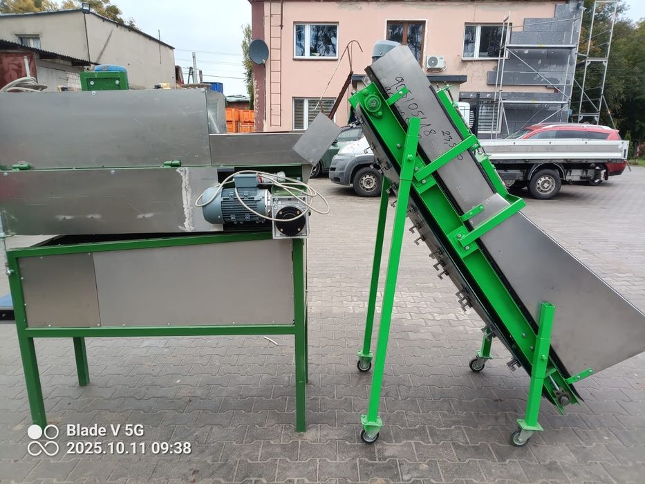 Linia , maszyna  do obierania cebuli , obdmuchiwarka