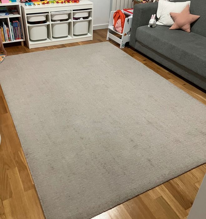 Tapete pelo curto, beje, 170x240 cm