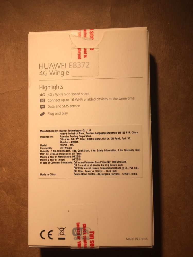 HUAWEI E8372h-155 router przenośny LTE TDD FDD