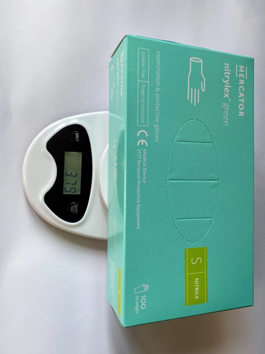 Рукавички нітрилові, одноразові, Mercator Medical, рожеві, чорні