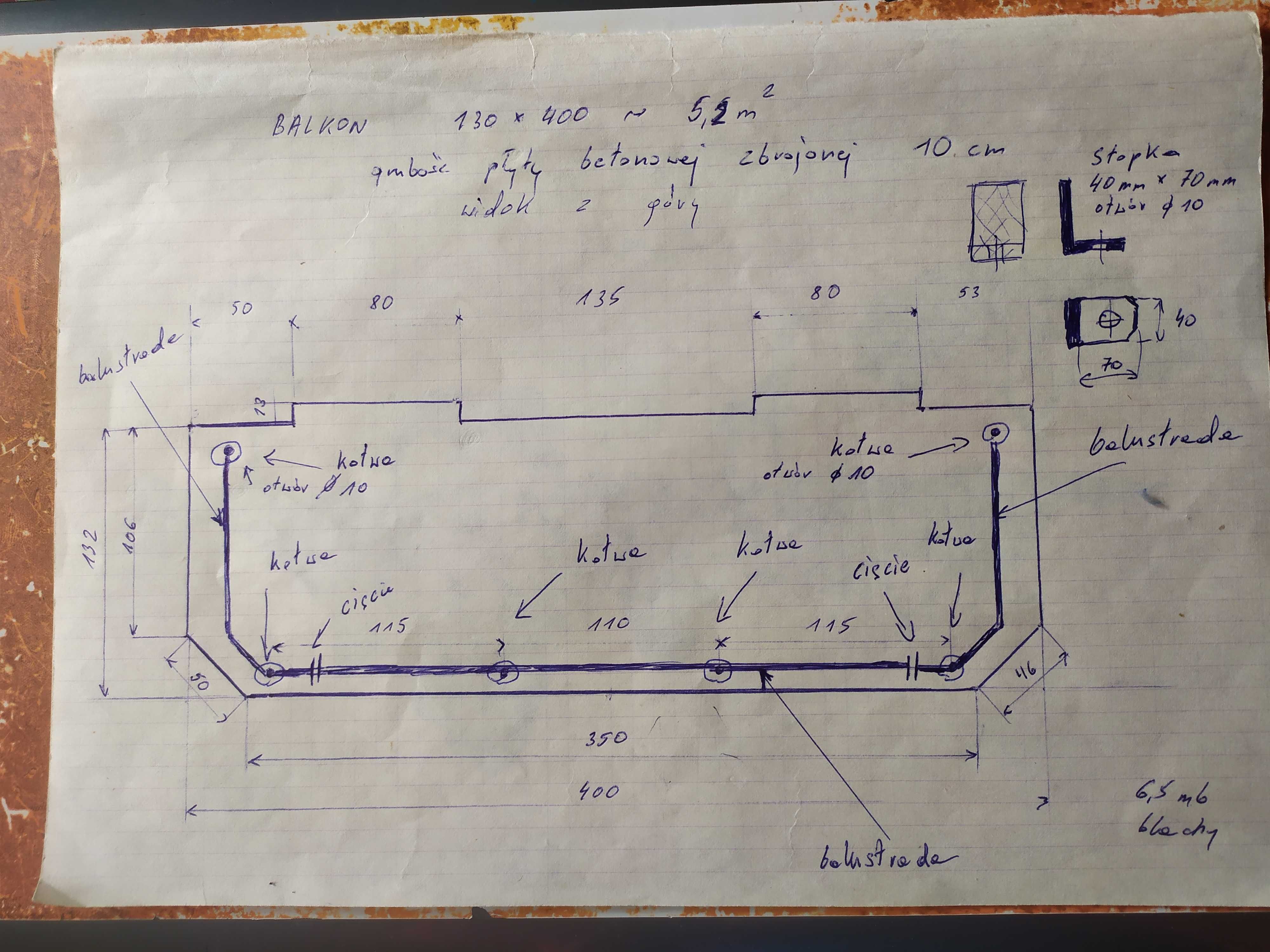sprzedam balustrade balkonową  100zl/mb