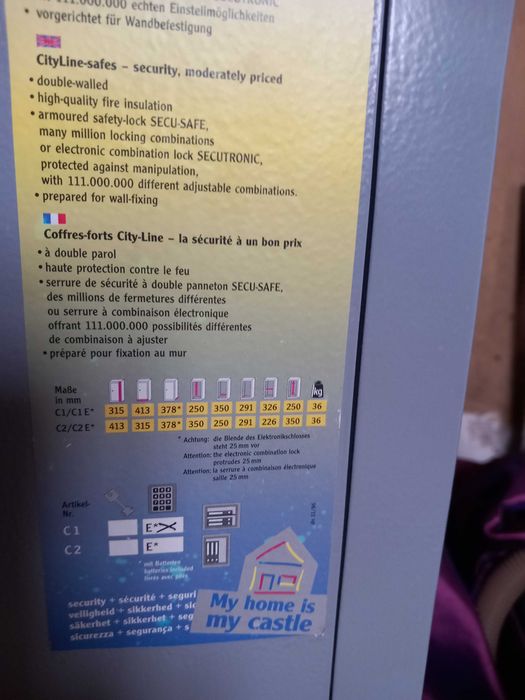 Cofre Burg Wächter 32 x 41 cm fechadura eletrónica