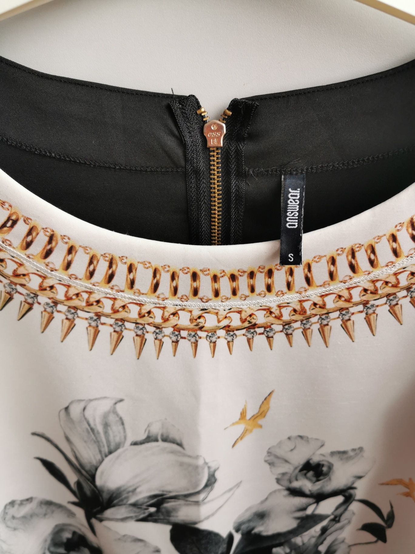 Tunika zip złoto black czarna 36 answear S Patrycja Kazadi