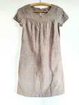 Sukeinka lniana Phase Eight 100% len brazowa letnia trapezowa vintage