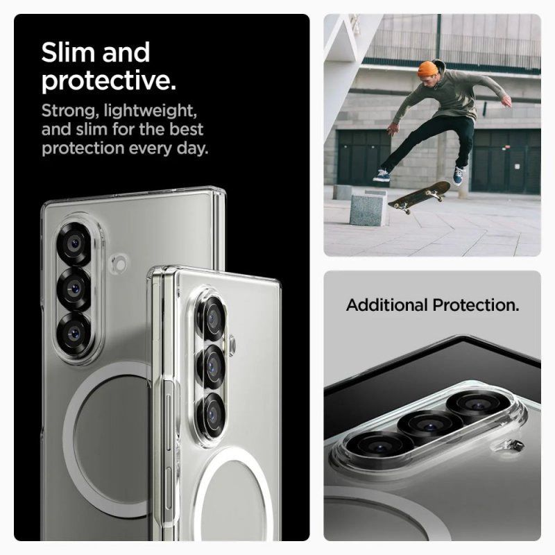 Etui Spigen Airskin Mag Magsafe Galaxy Z Fold 7 Crystal Clear/White