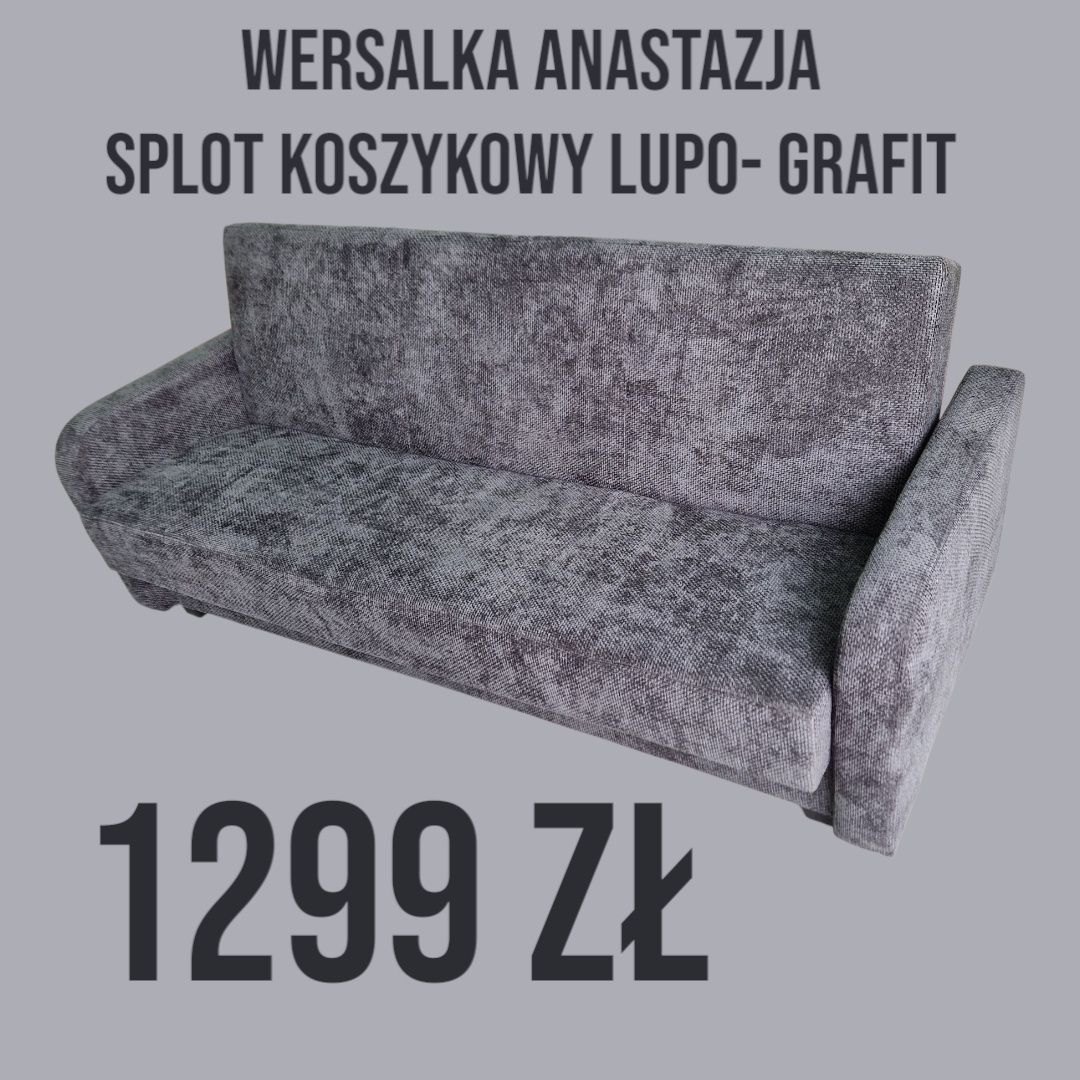 Wersalka z bokami ANASTAZJA, różne kolory, dostawa cała POLSKA