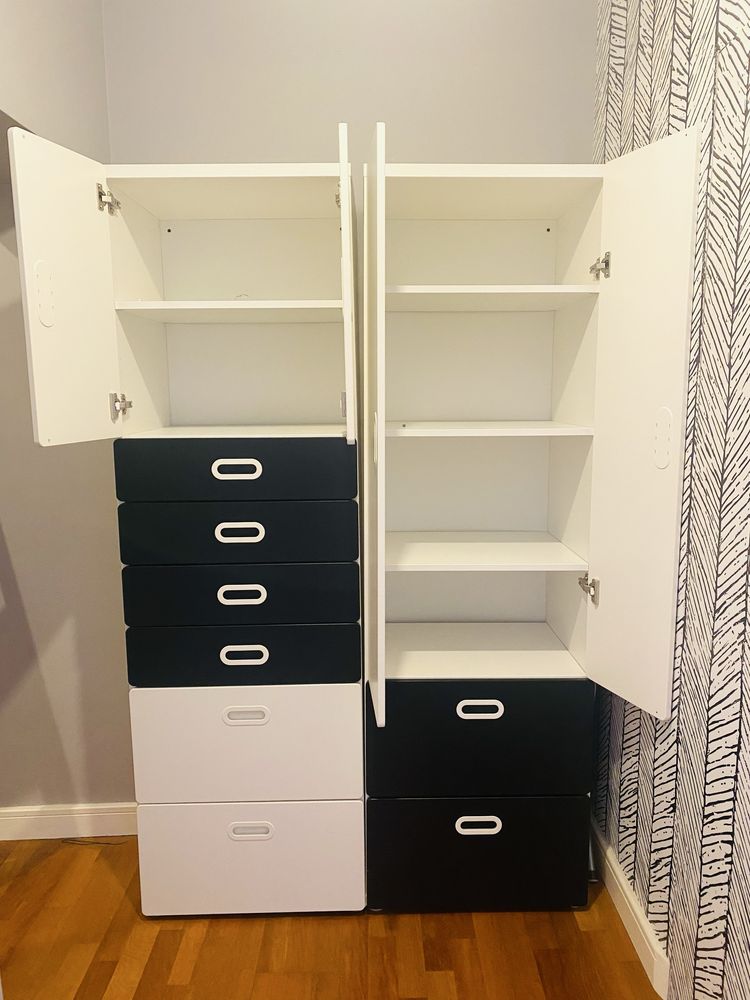Ikea Smastad szafa dla dzieci młodzieży biało czarna