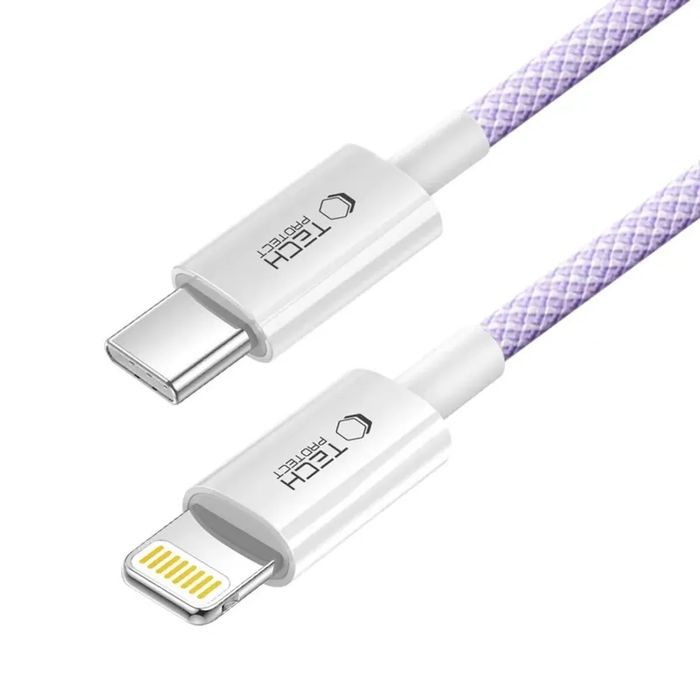 Kabel Tech-Protect Ultraboost Lite Lightning Pd60W/3A 1M - Fioletowy