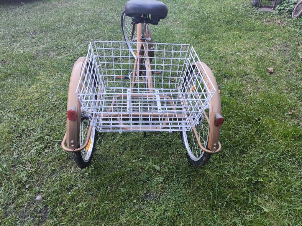 Troj Trzy Kolowiec Rower trzy Kola lampa 6 biegow