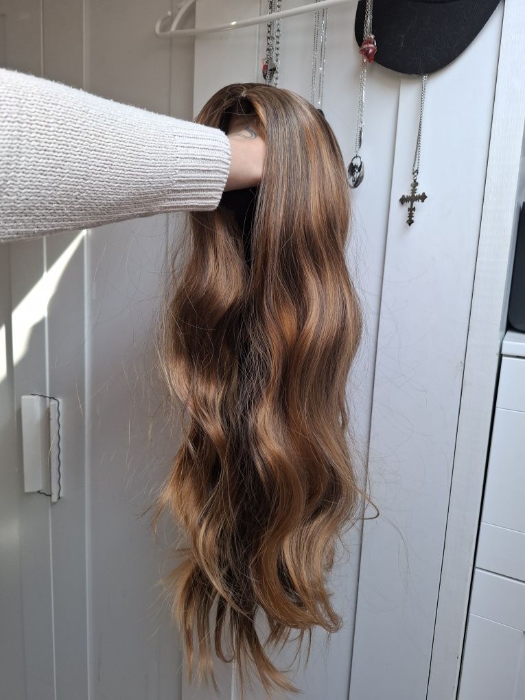 Peruka blond brąz jakość premium wig cosplay