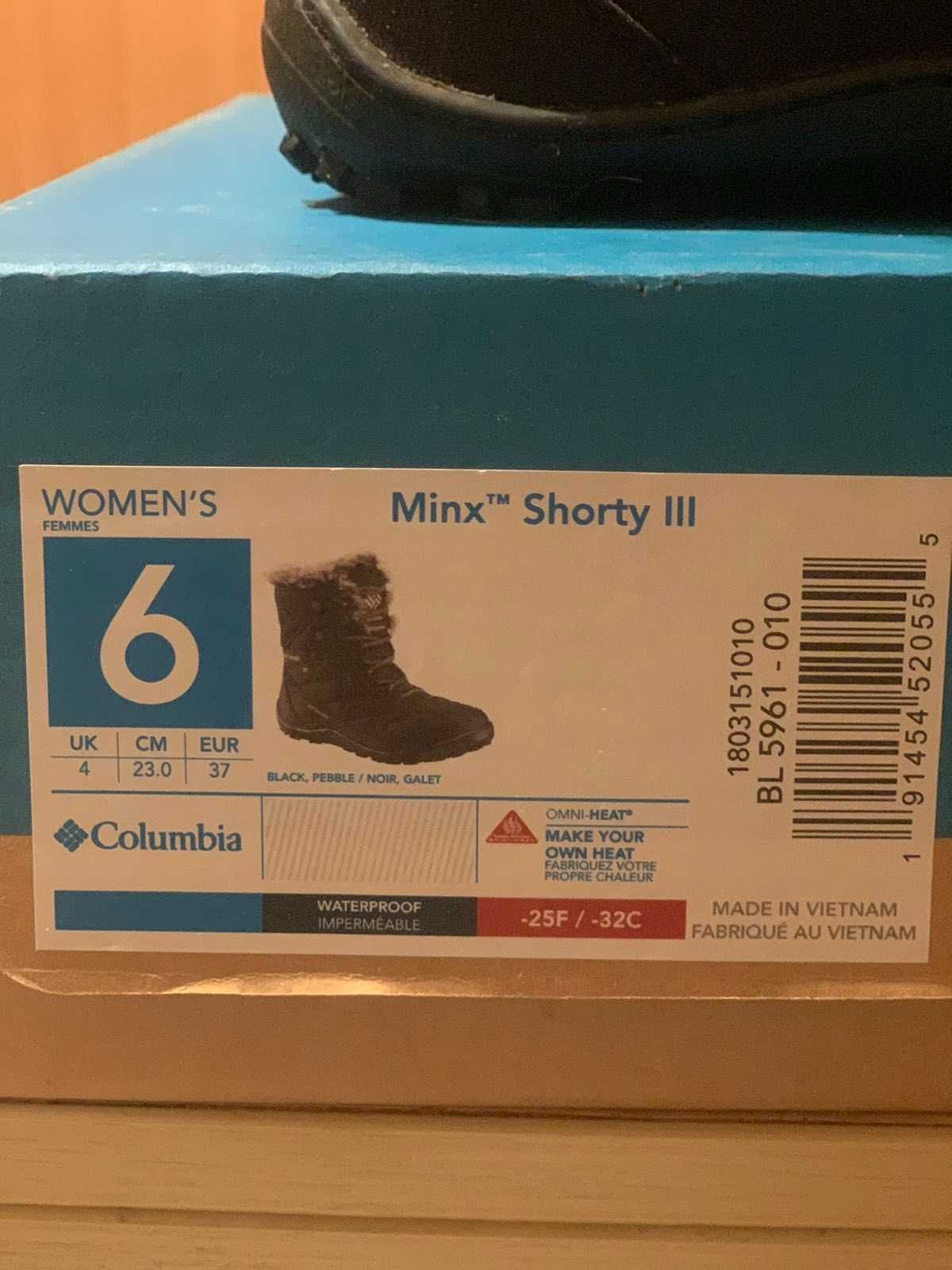 Чоботи MINX SHORTY, ТМ Columbia, 37