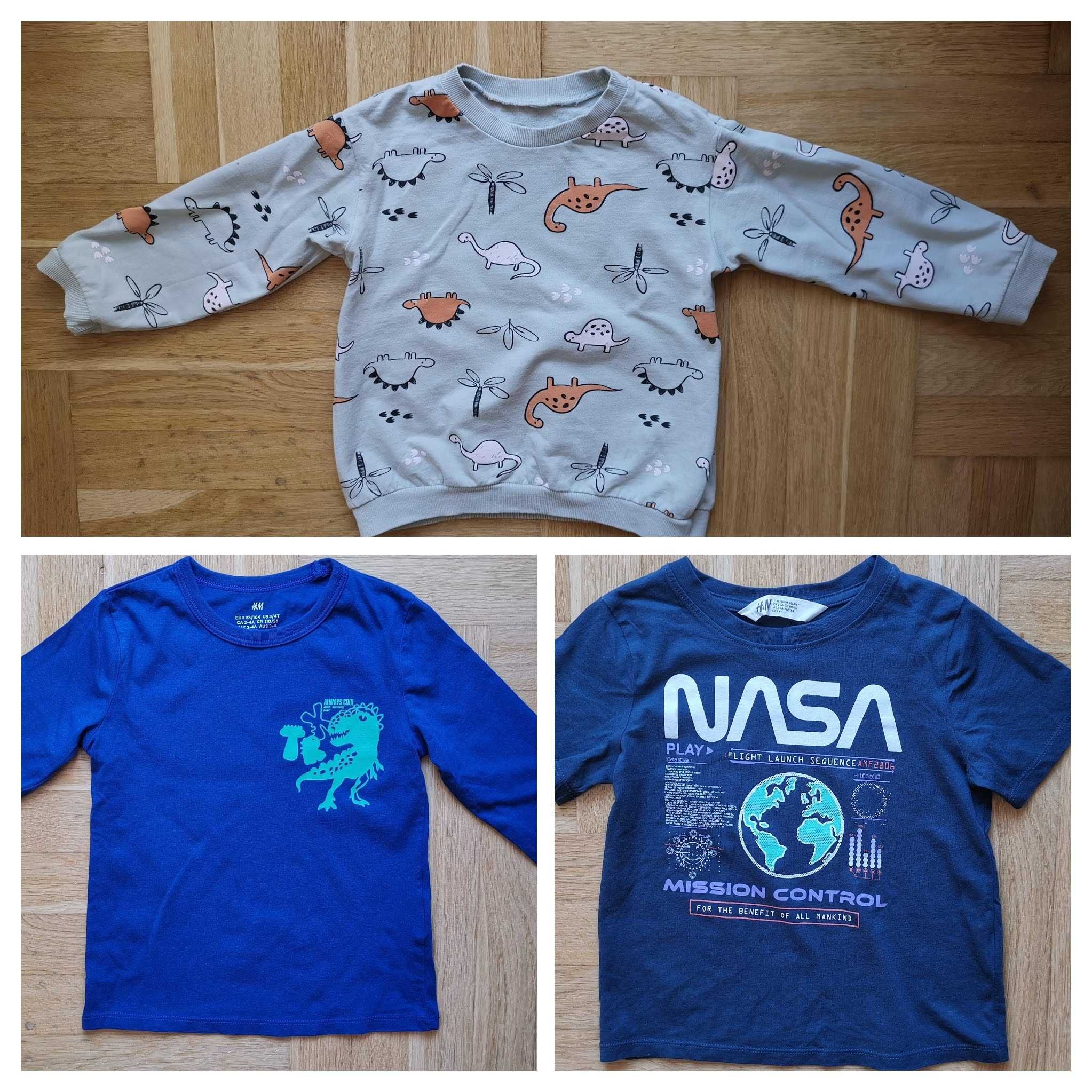H&M sztuki 3 sztuki 98/104 bluzy bluzka dziecięca bluza koszulka NASA