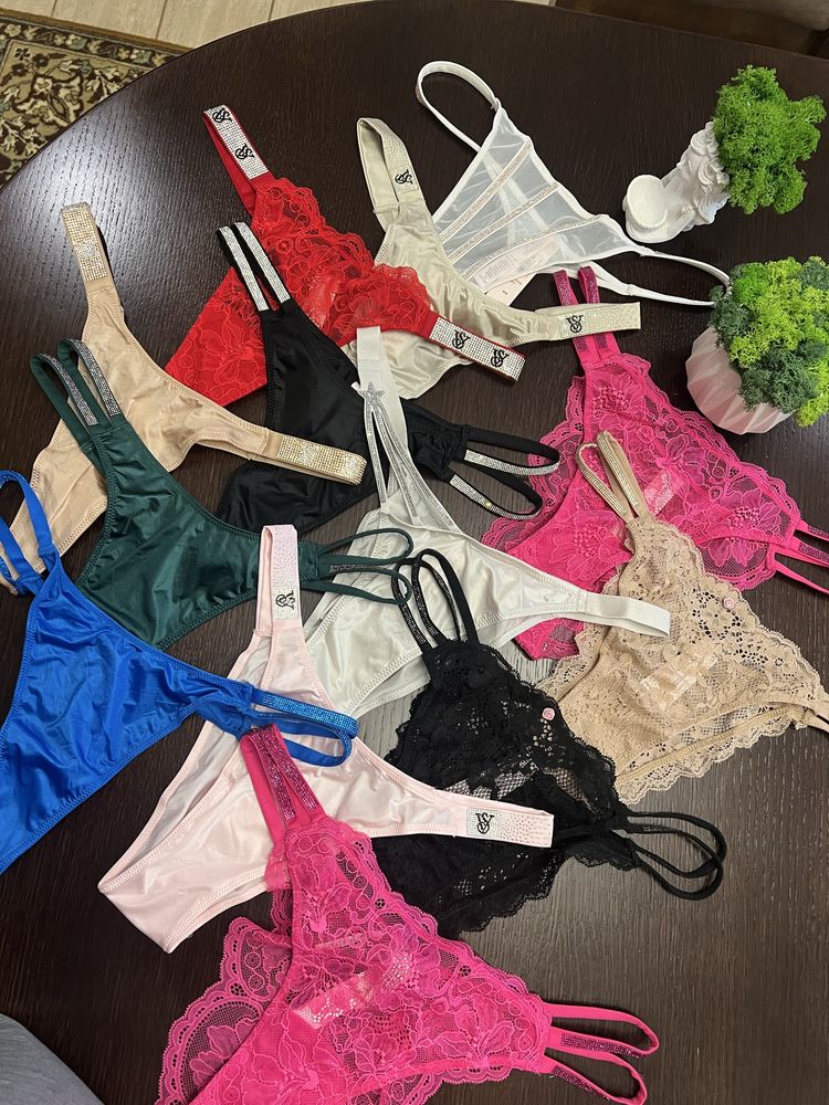 трусики,труси з камінням,трусы, білизна victoria’s secret багато