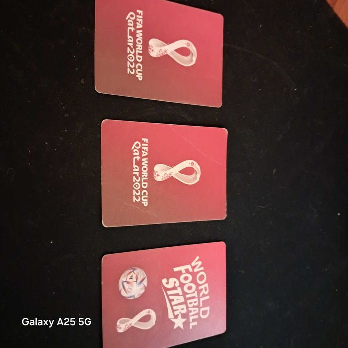 Karty FIFA World Cup Qatar 2022 – 3 sztuki (Messi, De Bruyne, Benzema)