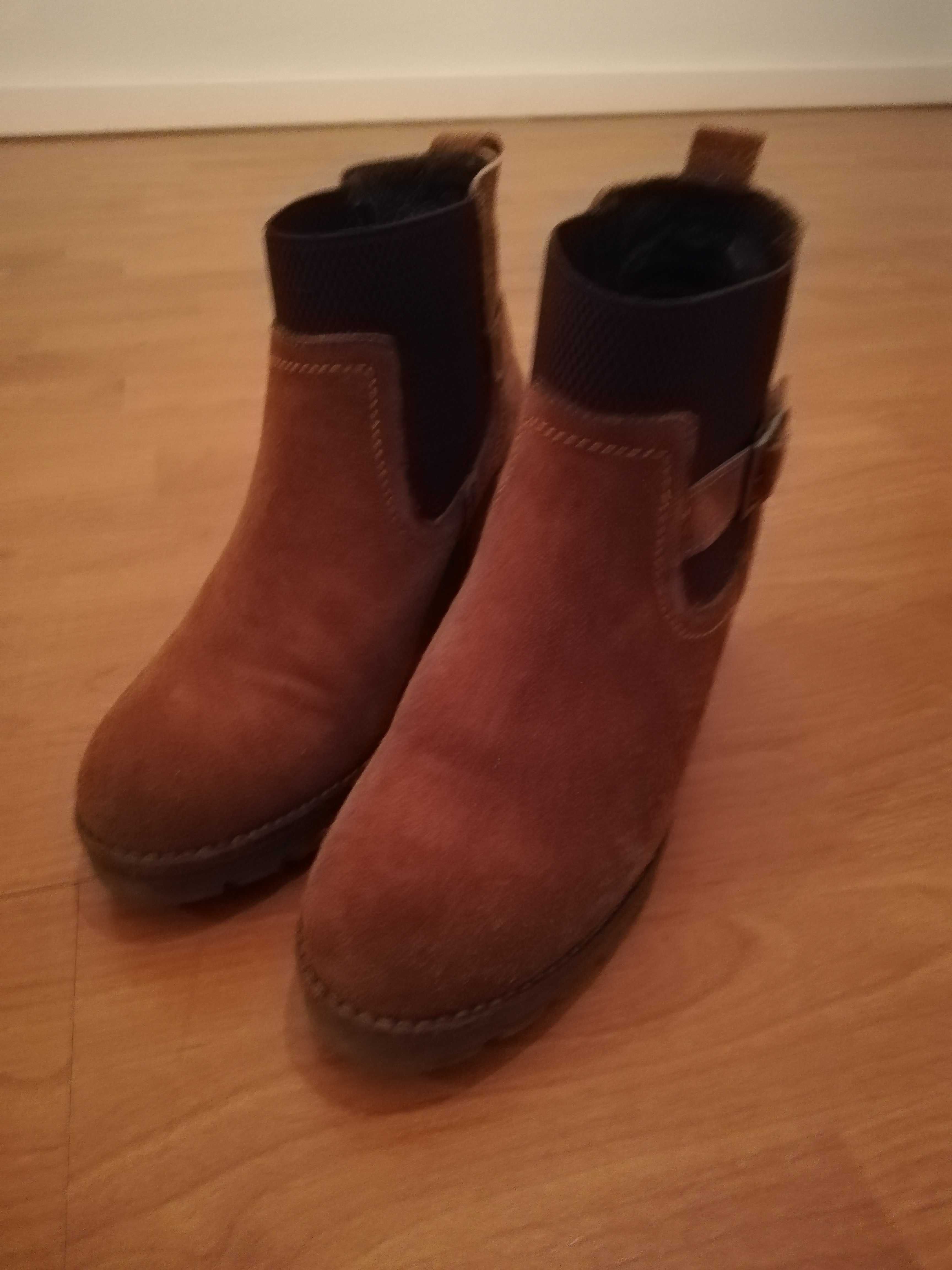 Botas salto camel