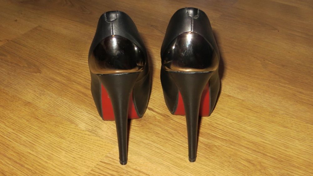 Szpilki czarne obcas 15 cm