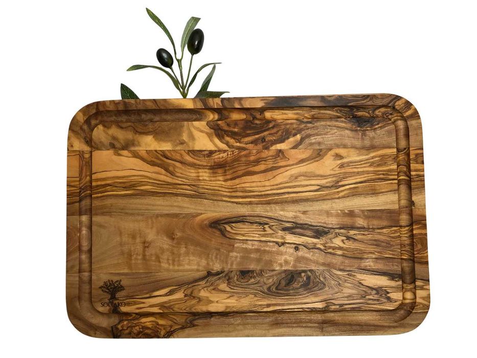 SOL80 Rustykalna Drewniana Deska Do Krojenia Z Drewna Oliwnego 33x22