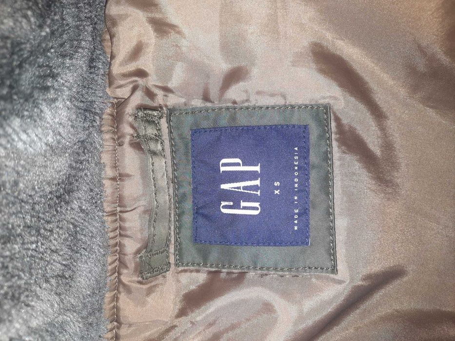 Parka GAP dłuższa zielona przejściowa kurtka