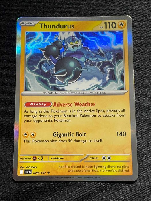 Carta Pokémon Thundurus 70/197 Obsidian Flames