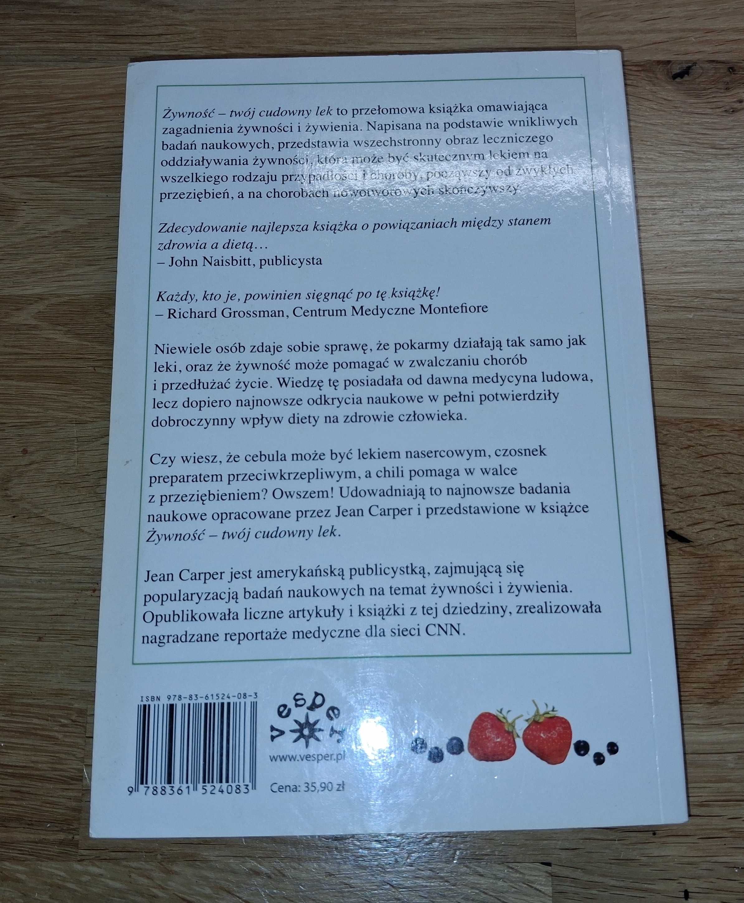 Książka Żywność Twój Cudowny Lek Jean Carper