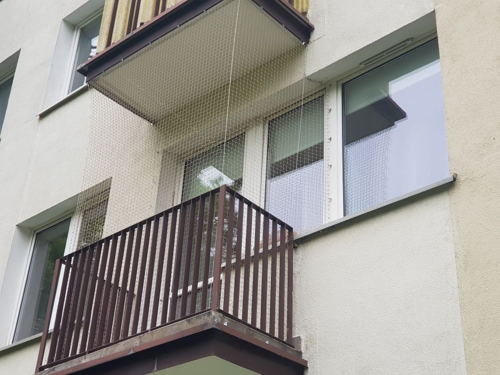 Siatka przeciw ptakom, siatka dla kota, siatka na balkon, sprzątanie