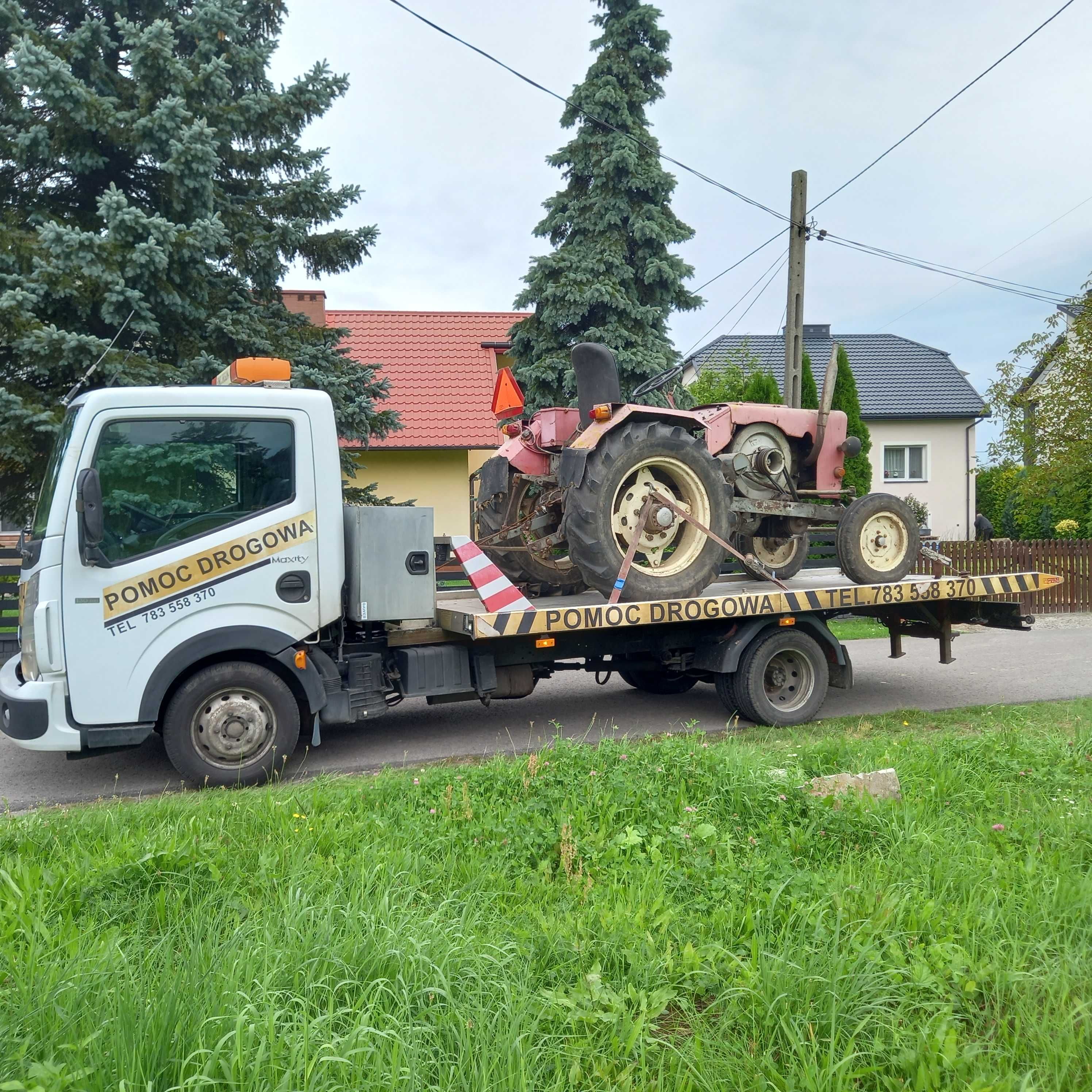 Autolaweta HDS Pomoc Drogowa Transport traktorow i maszyn rolniczych