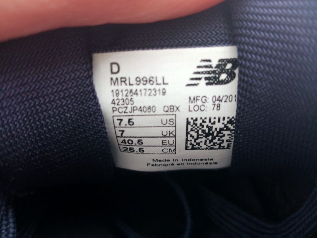 NEW BALANCE MRL996LL кросівки розмір 40.5