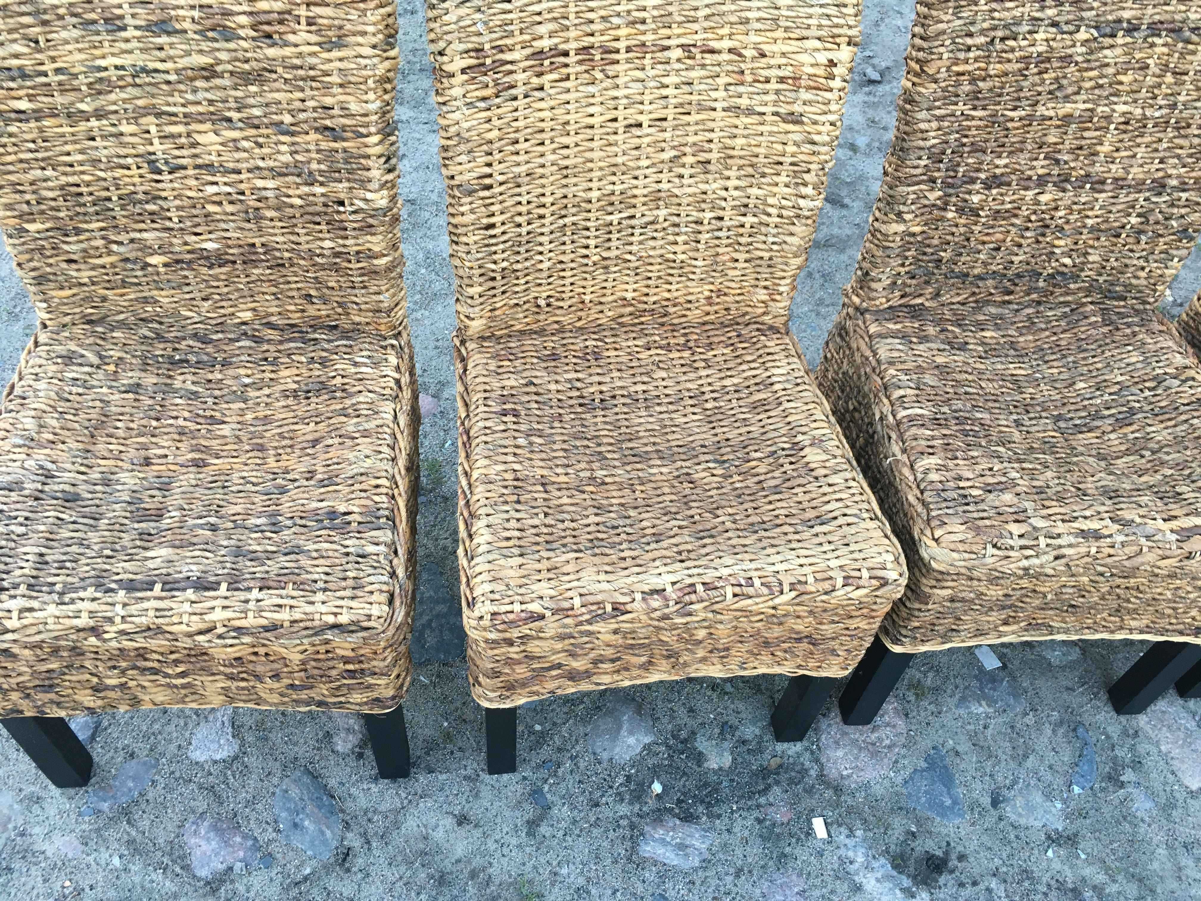 Krzesła tarasowe pokojowe 5szt abaka brązowe