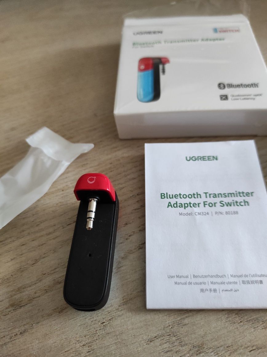 Ugreen adapter nadajnik transmiter Bluetooth 5.0 aptX 3,5 mm mini jack