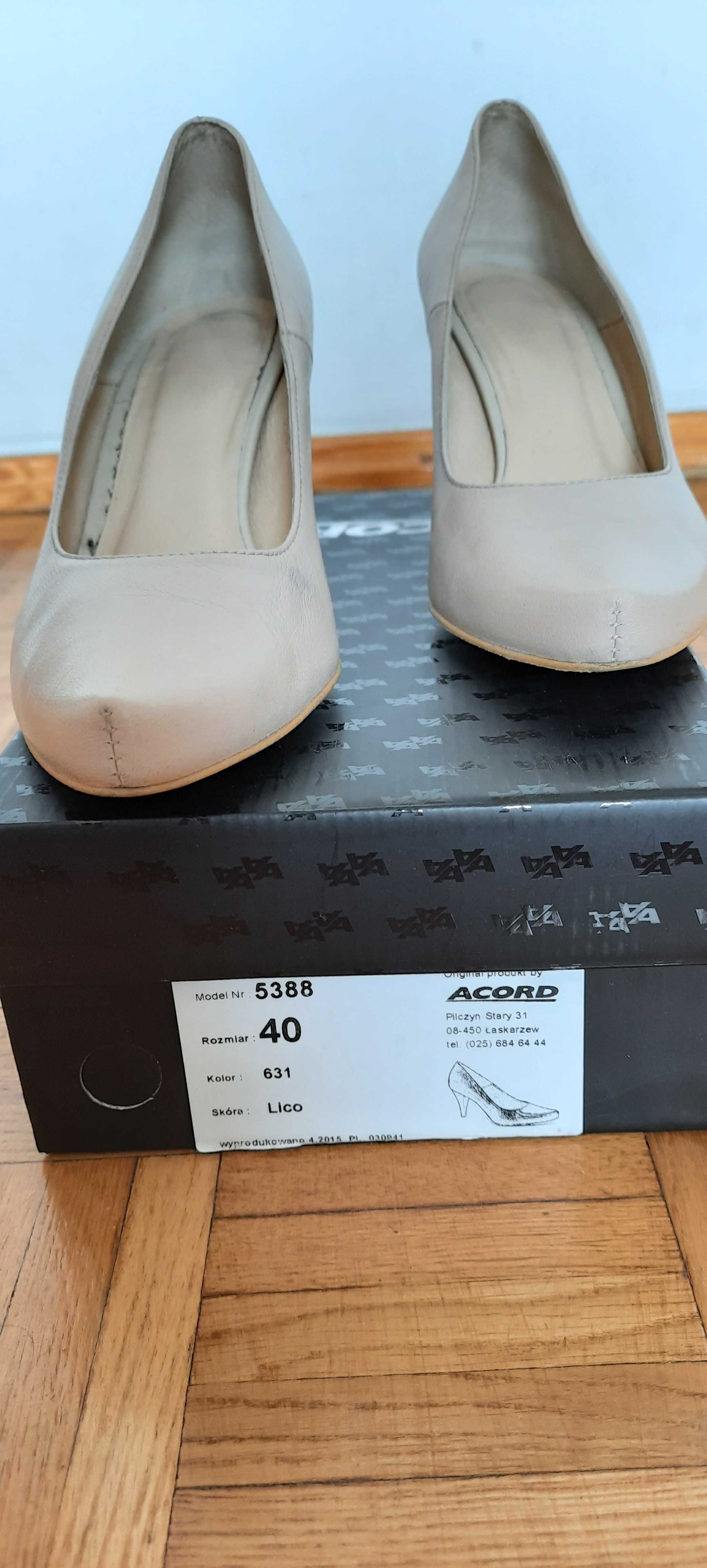 Buty damskie Acord buty skórzane szpilki