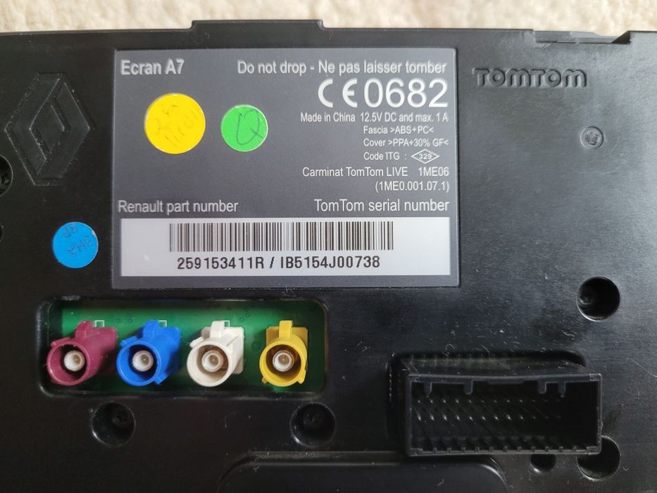 Монітор, екран навігації Renault TOM-TOM 259153411R Megane 3, Scenic 3
