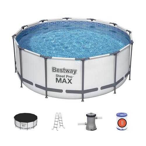 Каркасний басейн Bestway 56420 (366х122 см)  фільтр,насос,тент та драб