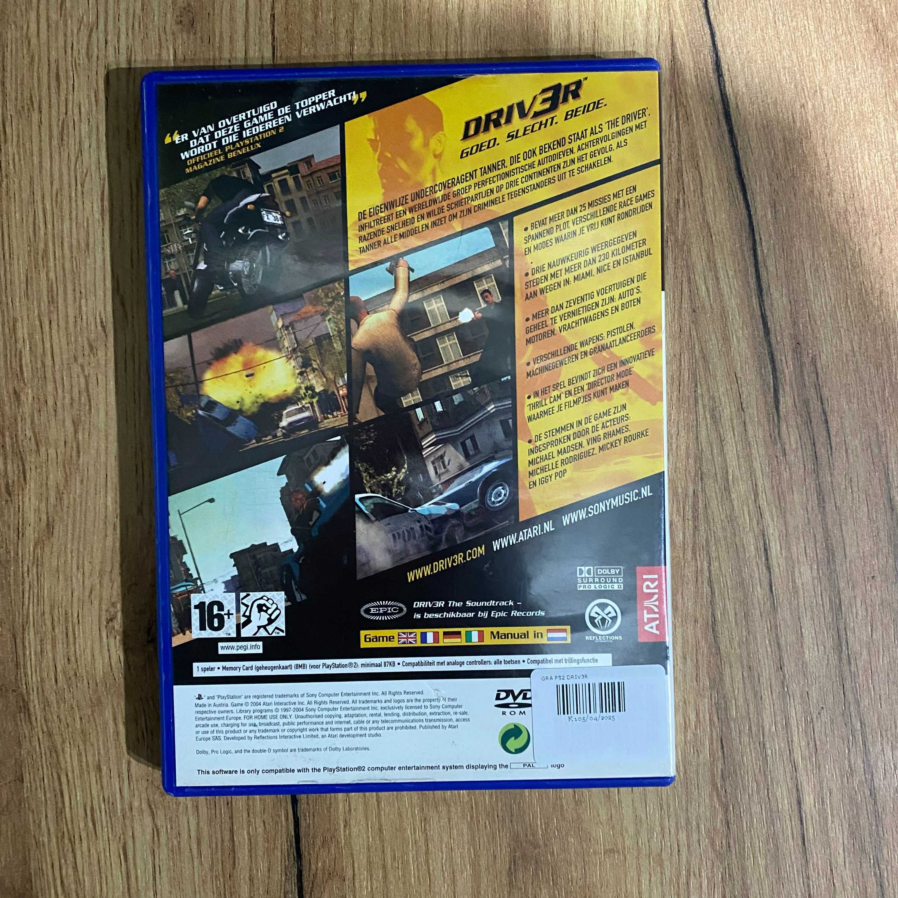 Gra PS2 Driv3r Driver