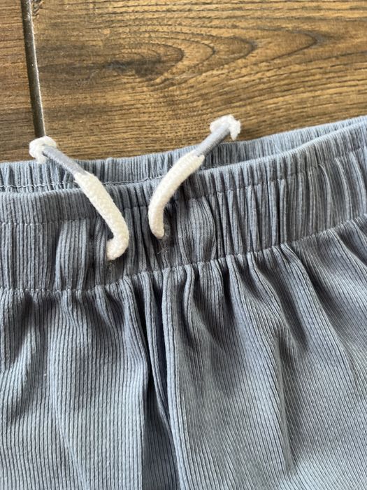 68 next spodnie cienkie prążkowane niebieskie